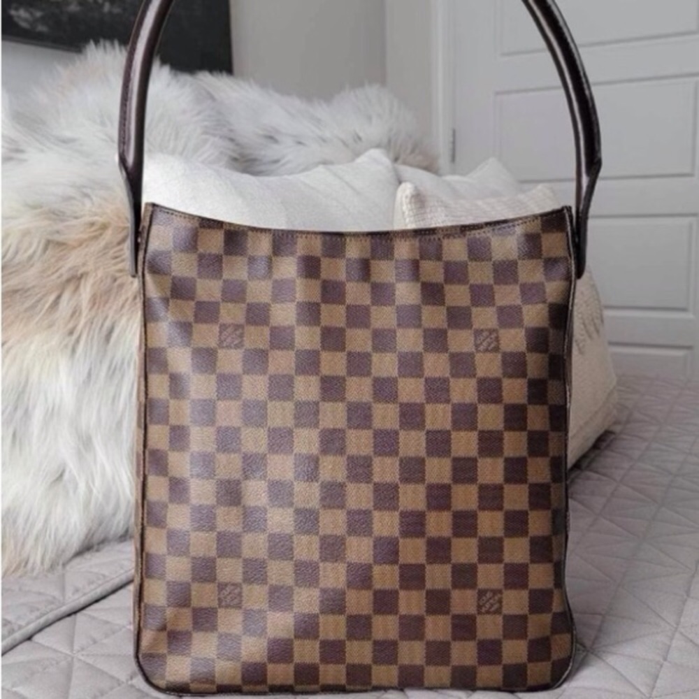 🌟 SPECIAL EDITION 🌟 LOOPING GM DAMIER EBENE LOUIS VUITTON FRENCH BAG - Picture 10 of 12